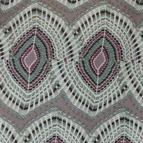 H.I.P. Tribal Print Blouse XS Polyester Made In USA - Picture 3 of 6